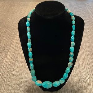 Turquoise chunk necklace